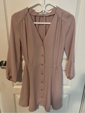Babaton Blush Pink Button Front Dress ✨